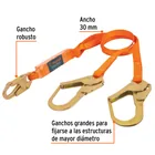Línea vida absorbedor impacto doble brazo gancho grande,ANSI 2