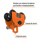 Trole de carga 1 ton para vigas IPS e IPR, ajustable, TRUPER 2