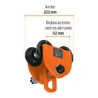 Trole de carga 1 ton para vigas IPS e IPR, ajustable, TRUPER 3