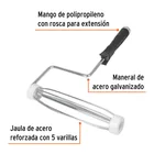 Maneral de 9', reforzado, con jaula para rodillo, TRUPER 2
