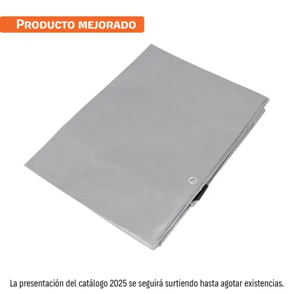 Lona de polietileno reforzada 1.5x2 m, gris, 180g/m2, TRUPER