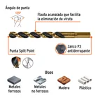 Broca HSS 13/32' Trugold para metal, TRUPER EXPERT 3