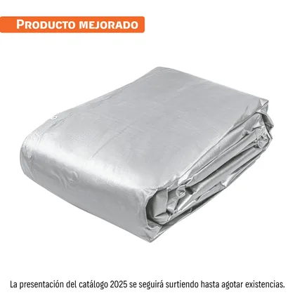 Lona de polietileno reforzada 9x14 m, gris, 180g/m2, TRUPER