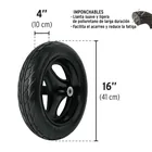 Carretilla 6 ft3 concha plástica,imponchable b/madera,TRUPER 3