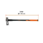 Hacha para rajar madera 8 lbs, mango fibra de vidrio 36' 3