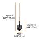 Pala redonda # 4 T-2000, mango largo 45', TRUPER 3