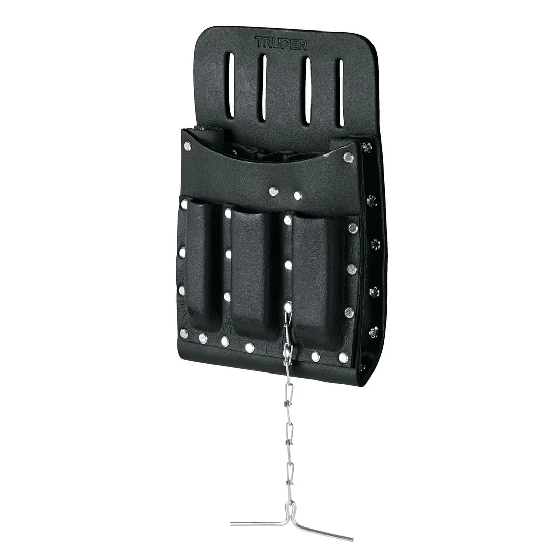 Porta herramientas de cuero con 11 compartimentos, TRUPER