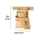 Porta herramientas de carnaza con 12 compartimentos, TRUPER 3