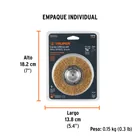 Carda circular 4' alambre fino para taladro, TRUPER 5