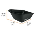 Carretilla concha plástica 6 ft3 Neumática, bastidor tubular 2