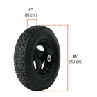 Carretilla concha plástica 6 ft3 Neumática, bastidor tubular 3