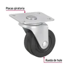 Rodaja hule 2', placa giratoria c/balero, carga 40kg, FIERO 2