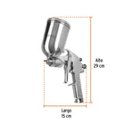 Pistola para pintar LVMP vaso aluminio, 1 mm, TRUPER 5