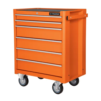Gabinete metálico móvil, 6 cajones, capacidad 130 kg, TRUPER
