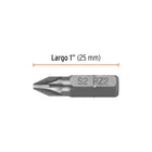 Estuche con 5 puntas pozidriv PZ2 largo 1', TRUPER EXPERT 3