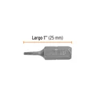Estuche con 5 puntas torx T6 largo 1', TRUPER EXPERT 3