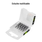Estuche con 5 puntas torx T8 largo 1', TRUPER EXPERT 4