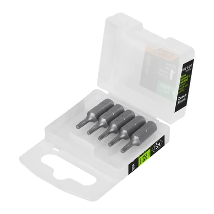 Estuche con 5 puntas torx T9 largo 1', TRUPER EXPERT