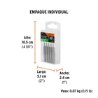 Estuche con 5 puntas torx T7 largo 2', TRUPER EXPERT 6