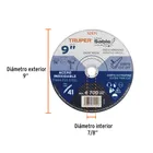 Disco abrasivo de corte preciso acero inox 9' x 2 mm, TRUPER 2
