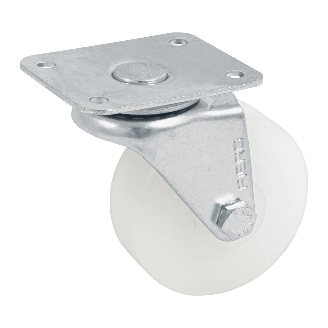 Rodaja de polietileno 2-1/2' placa giratoria con buje, FIERO