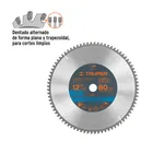 Disco sierra 12' para aluminio, 80 dientes centro 1', TRUPER 3