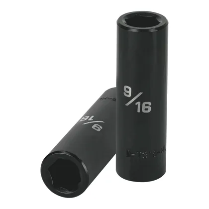 Dado largo impacto de 9/16', 6 puntas, cuadro 1/2', TRUPER