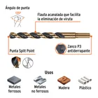 Broca HSS 29/64' Trugold para metal, TRUPER EXPERT 3