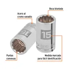 Dado de 15 mm, 12 puntas, cuadro 1/2', TRUPER 2