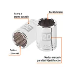 Dado de 20 mm, 12 puntas, cuadro 1/2', TRUPER 2