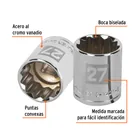 Dado de 27 mm, 12 puntas, cuadro 1/2', TRUPER 2