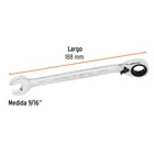 Llave combinada matraca reversible 9/16'x188 mm largo,EXPERT 3