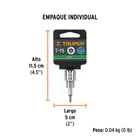 Dado punta torx T-15, cuadro 3/8', TRUPER 5