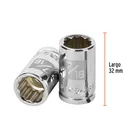 Dado de 7/16', 12 puntas, cuadro 3/8', TRUPER 3