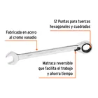 Llave combinada matraca reversible 7/8'x288 mm largo, EXPERT 2