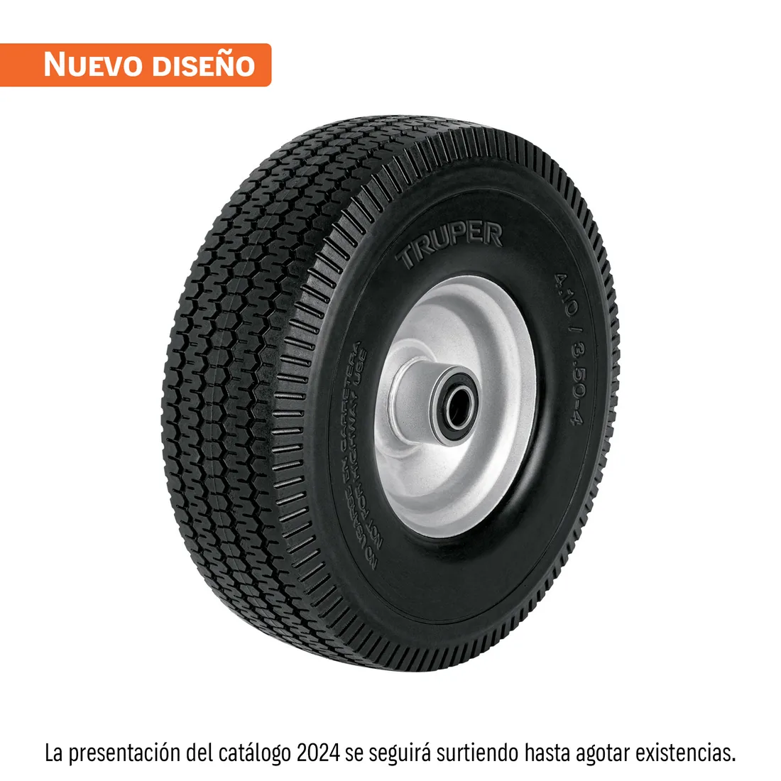 Rueda imponchable 10' para eje lateral, TRUPER