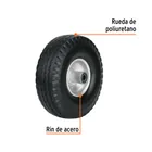Rueda imponchable 10' para eje lateral, TRUPER 2