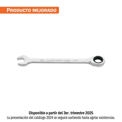 Llave combinada con matraca 7/8' x 281 mm largo, EXPERT