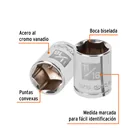 Dado de 11/16', 6 puntas, cuadro 3/8', TRUPER 2