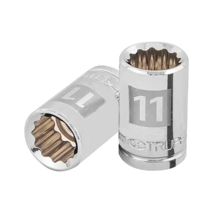 Dado de 11 mm, 12 puntas, cuadro 3/8', TRUPER
