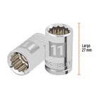 Dado de 11 mm, 12 puntas, cuadro 3/8', TRUPER 3