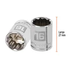 Dado de 16 mm, 12 puntas, cuadro 3/8', TRUPER 3