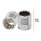 Dado de 18 mm, 12 puntas, cuadro 3/8', TRUPER 3