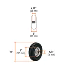 Rueda neumática 10' para eje lateral, TRUPER 3