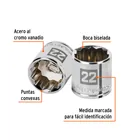 Dado de 22 mm, 12 puntas, cuadro 3/8', TRUPER 2
