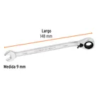 Llave combinada matraca reversible 9 mmx148 mm largo, EXPERT 3