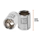 Dado de 16 mm, 6 puntas, cuadro 3/8', TRUPER 3