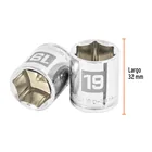 Dado de 19 mm, 6 puntas, cuadro 3/8', TRUPER 3