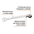 Llave combinada matraca reversible 13mmx178 mm largo, EXPERT 2