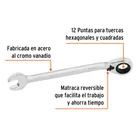Llave combinada matraca reversible 16mmx205 mm largo, EXPERT 2